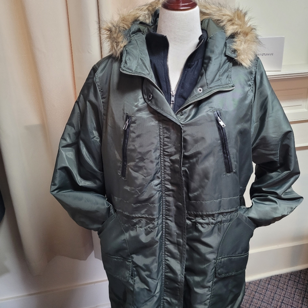 NWT Torrid Parka Anorak Olive Green Jacket 2X